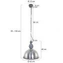 Steinhauer Luminaire à suspension BIKKEL - Ø 42CM à 1 flamme, médium E27 IP20, brillant, acier gradable