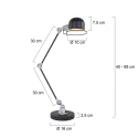 Mexlite Mexlite Table lamp DAVIN, 1 flame, reflector, black