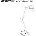 Mexlite Mexlite Table lamp DAVIN, 1 flame, reflector, black