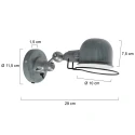 Mexlite Mexlite Wall luminaire DAVIN, 1 flame, reflector, green