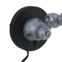Mexlite Luminaire mural DAVIN court, avec interrupteur, avec bras articulé E14 IP20, noir mat 