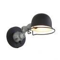 Mexlite Luminaire mural DAVIN court, avec interrupteur, avec bras articulé E14 IP20, noir mat 