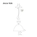 anne light & home Luminaire à suspension FRISK E27 IP20, gradable