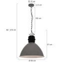 AN Pendant luminaire FRISK, 1 flame, metal, green