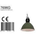 anne light & home Luminaire à suspension FRISK à 1 flamme, rond E27 IP20, olive verte gradable