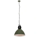 anne light & home Luminaire à suspension FRISK à 1 flamme, rond E27 IP20, olive verte gradable