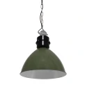 anne light & home Luminaire à suspension FRISK à 1 flamme, rond E27 IP20, olive verte gradable