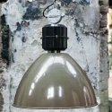 anne light & home Luminaire à suspension FRISK à 1 flamme, rond E27 IP20, olive verte gradable