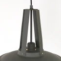 Mexlite Luminaire à suspension EDEN Bas, à 1 flamme, rond E27 IP20, scintillant, gris gradable