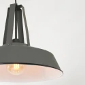 Mexlite Luminaire à suspension EDEN Bas, à 1 flamme, rond E27 IP20, scintillant, gris gradable