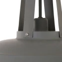 Mexlite Luminaire à suspension EDEN Bas, à 1 flamme, rond E27 IP20, scintillant, gris gradable