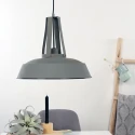 Mexlite Luminaire à suspension EDEN Bas, à 1 flamme, rond E27 IP20, scintillant, gris gradable