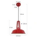 Mexlite Pendant luminaire EDEN, 1 flame, 42cm, blue