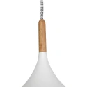 Mexlite Luminaire à suspension BJORR - Ø 33CM à 1 flamme, petit, haut E27 IP20, blanc mat gradable