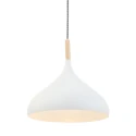 Mexlite Luminaire à suspension BJORR - Ø 33CM à 1 flamme, petit, haut E27 IP20, blanc mat gradable