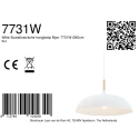 Mexlite Luminaire à suspension BJORR - Ø 45CM à 1 flamme, grand, plat E27 IP20, blanc mat gradable