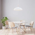 Mexlite Luminaire à suspension BJORR - Ø 45CM à 1 flamme, grand, plat E27 IP20, blanc mat gradable
