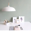 Mexlite Luminaire à suspension BJORR - Ø 45CM à 1 flamme, grand, plat E27 IP20, blanc mat gradable