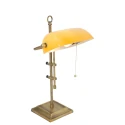 Lampe de table ANCILLA langue, réglable, avec chaîne d'interrupteur à tirette E27 IP20, bronze brossé 