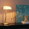 table lamp ANCILLA long, adjustable, with pull switch chain E27 IP20, brushed bronze 
