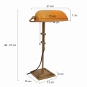 table lamp ANCILLA long, adjustable, with pull switch chain E27 IP20, brushed bronze 
