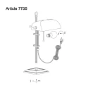 table lamp ANCILLA long, adjustable, with pull switch chain E27 IP20, brushed bronze 
