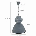 Mexlite Mexlite Pendant luminaire DENSI, 1 flame, grey