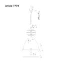 Mexlite Mexlite Pendant luminaire DENSI, 1 flame, grey