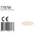 Steinhauer Luminaire de plafond LIDO petit, rond, indirect, perforé IP20, blanc mat gradable