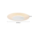Steinhauer Luminaire de plafond LIDO petit, rond, indirect, perforé IP20, blanc mat gradable