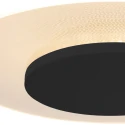 Luminaire de plafond LIDO petit, rond, indirect, perforé IP20, noir mat gradable