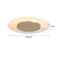 Steinhauer Luminaire de plafond LIDO à 1 flamme IP20, or gradable