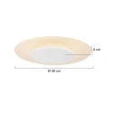 Luminaire de plafond LIDO rond, médium, indirect, perforé IP20, noir mat gradable