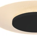 Steinhauer Luminaire de plafond LIDO rond, médium, indirect, perforé IP20, noir mat gradable