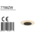 Steinhauer Luminaire de plafond LIDO rond, médium, indirect, perforé IP20, noir mat gradable