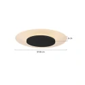 Steinhauer Luminaire de plafond LIDO rond, médium, indirect, perforé IP20, noir mat gradable