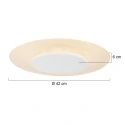 Luminaire de plafond LIDO grand, rond, indirect, perforé IP20, noir mat gradable