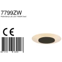 Steinhauer Luminaire de plafond LIDO grand, rond, indirect, perforé IP20, noir mat gradable