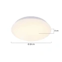 Mexlite outdoor ceiling luminaire GALAXY small, round, switchable, cambered IP44, white matt 