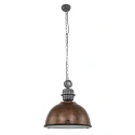 pendant luminaire BIKKEL - Ø 52CM 1 flame, large E27 IP20, brown, pied dimmable