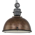 Steinhauer Luminaire à suspension BIKKEL - Ø 52CM à 1 flamme, grand E27 IP20, marron, tacheté gradable