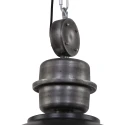 Steinhauer Luminaire à suspension BIKKEL - Ø 52CM à 1 flamme, grand E27 IP20, noir mat gradable