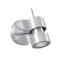 Spot NATASJA à 1 flamme, Dim-To-Warm, réglable GU10 IP20, acier brossé gradable
