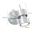 Steinhauer Spot NATASJA à 1 flamme, Dim-To-Warm, réglable GU10 IP20, acier brossé gradable