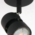 Steinhauer Spot NATASJA à 1 flamme, Dim-To-Warm, réglable GU10 IP20, noir mat gradable