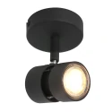 Steinhauer Spot NATASJA à 1 flamme, Dim-To-Warm, réglable GU10 IP20, noir mat gradable