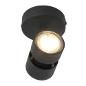 Steinhauer Spot NATASJA à 1 flamme, Dim-To-Warm, réglable GU10 IP20, noir mat gradable