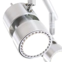 Steinhauer Rampe de projecteurs NATASJA à 2 flammes, Dim-To-Warm, réglable GU10 IP20, acier brossé gradable