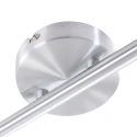 Steinhauer Rampe de projecteurs NATASJA à 2 flammes, Dim-To-Warm, réglable GU10 IP20, acier brossé gradable