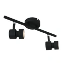 Steinhauer spotlight bar NATASJA 2 flames, Dim-To-Warm, adjustable GU10 IP20, black matt dimmable